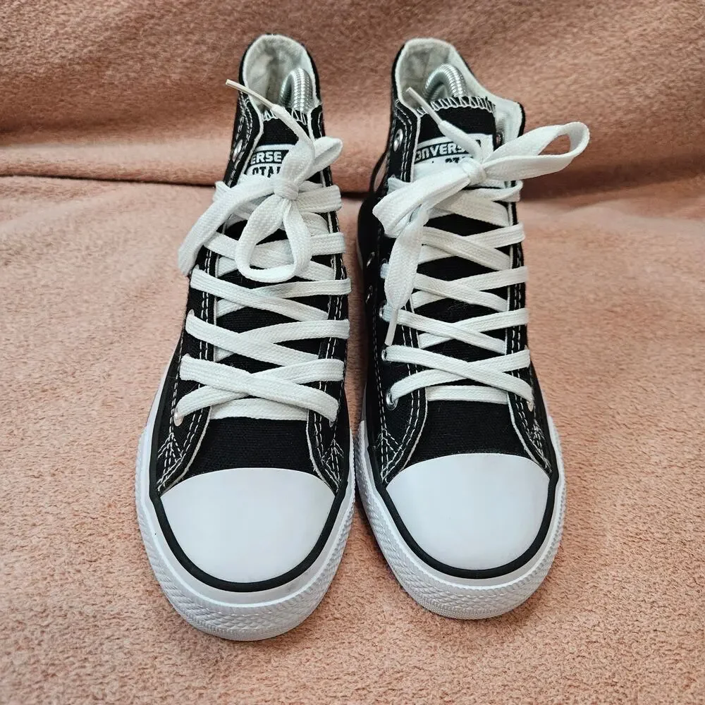 Converse Chuck Taylor All Star Black High-Top Canvas Sneakers M 4.5/W 6.5